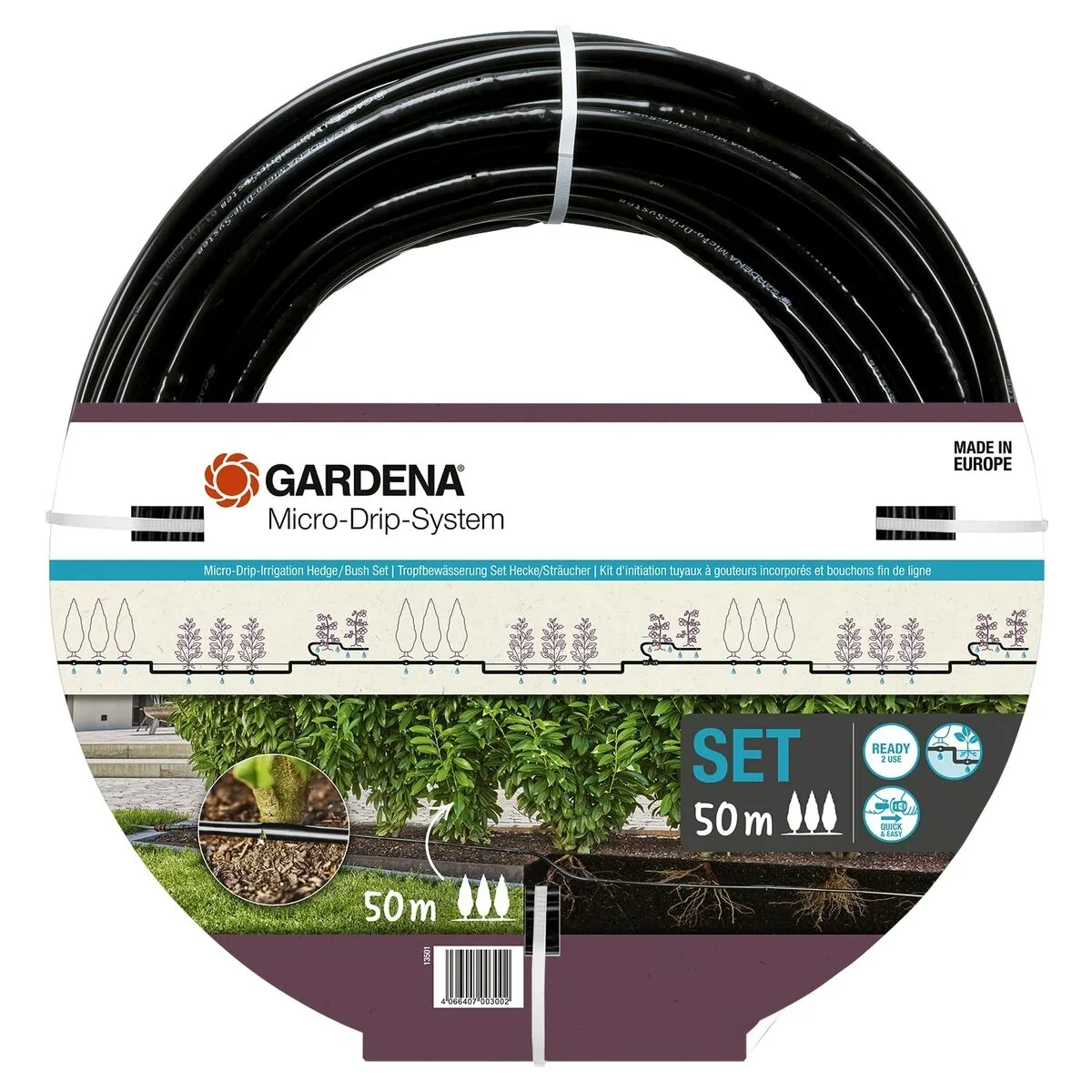 Sistema de riego por goteo Gardena 13501-20
