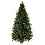 Árbol de Navidad Home ESPRIT Rojo Verde PVC 129 X 129 X 240 CM