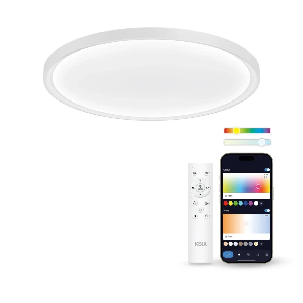 Plafón LED KSIX SmartLED KSIX Halo 2 Blanco Plástico 25 W (3000k - 6500k) (6500 K)