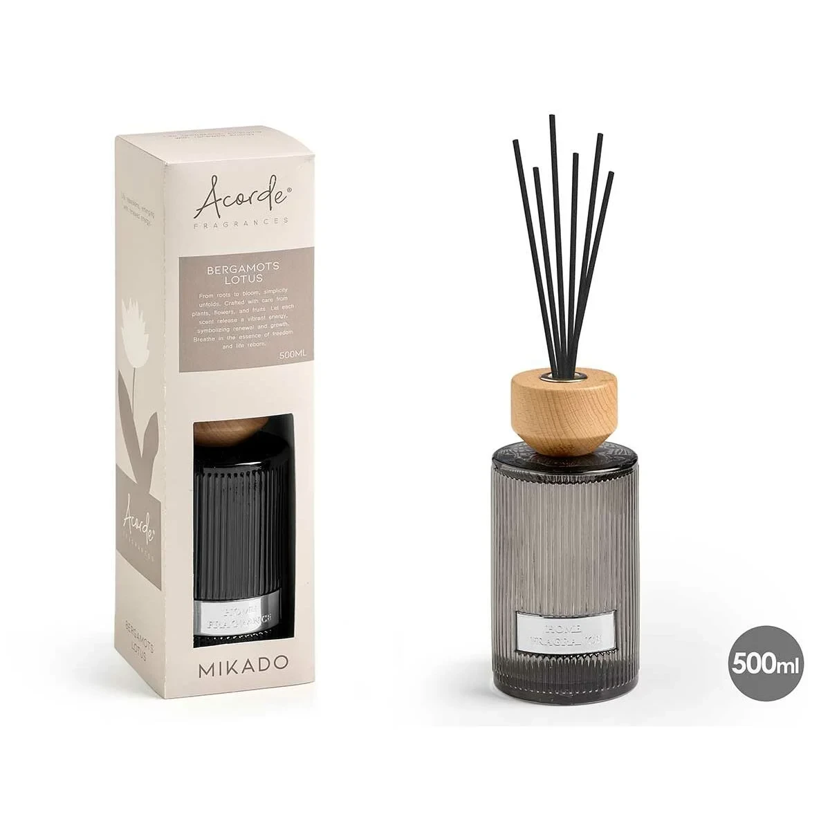 Varitas Perfumadas Acorde BERGAMOTS LOTUS 500 ml (6 Unidades)