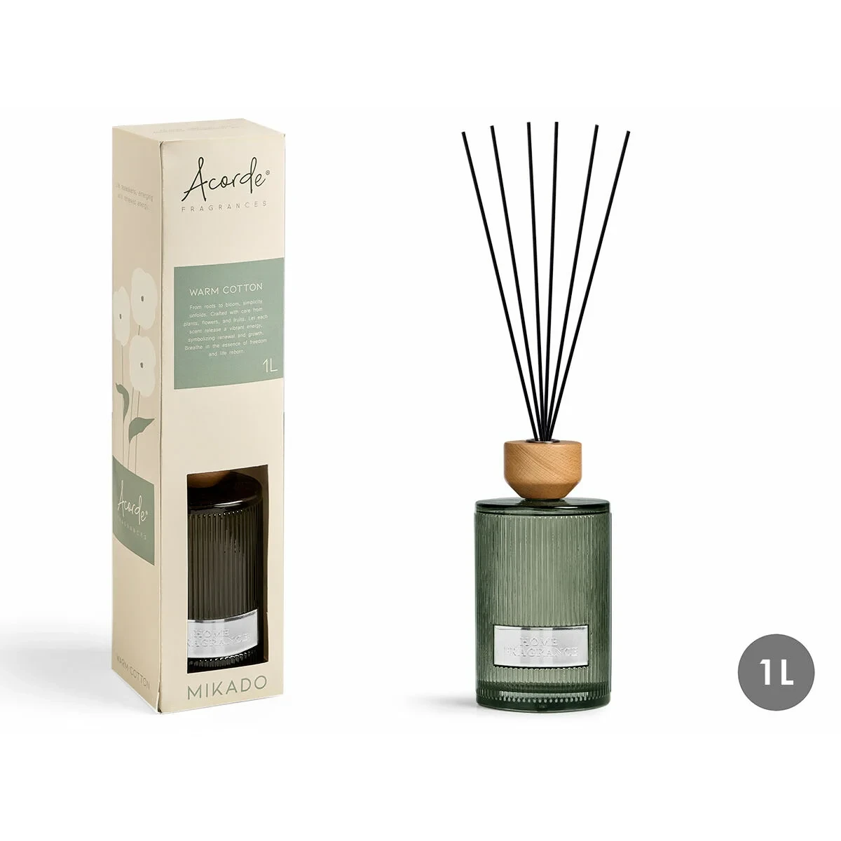 Varitas Perfumadas Acorde WARM COTTON 1 L (4 Unidades)