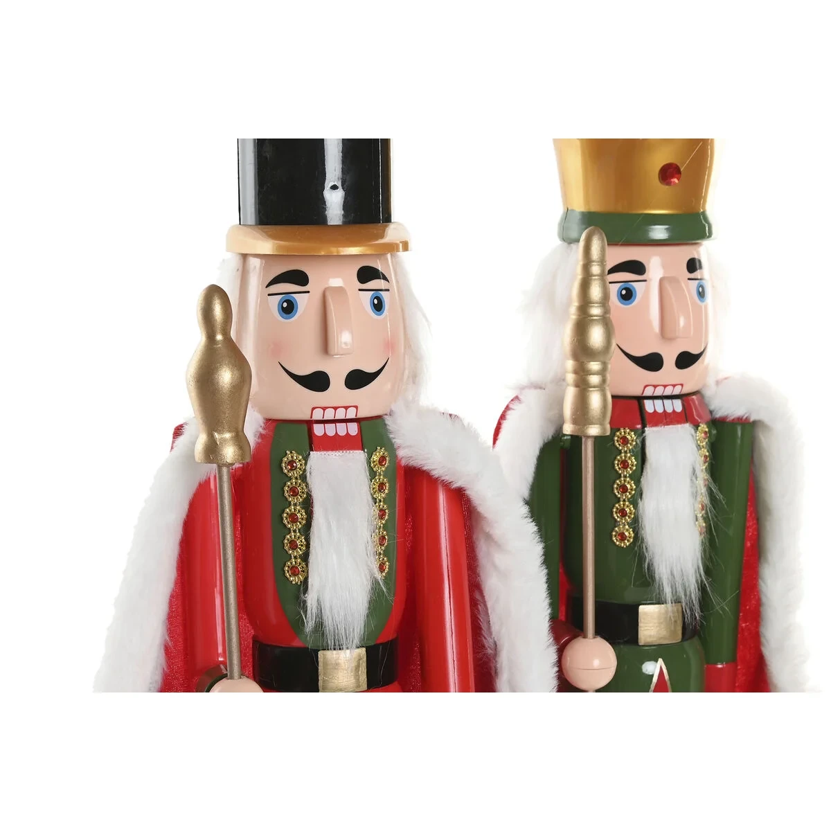 Adorno Navideño Home ESPRIT Multicolor Cascanueces 20 x 13 x 55 cm (2 Unidades)