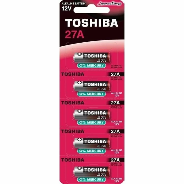 Pilas Recargables Toshiba 27A 12 V (5 Unidades)