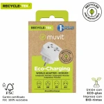 Base de enchufe Muvit For Change MCADP0007 Blanco Superficie