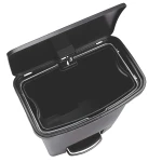Cubo para la Basura Rubbermaid TAPA BASCULANTE Blanco Negro Plástico 25 L