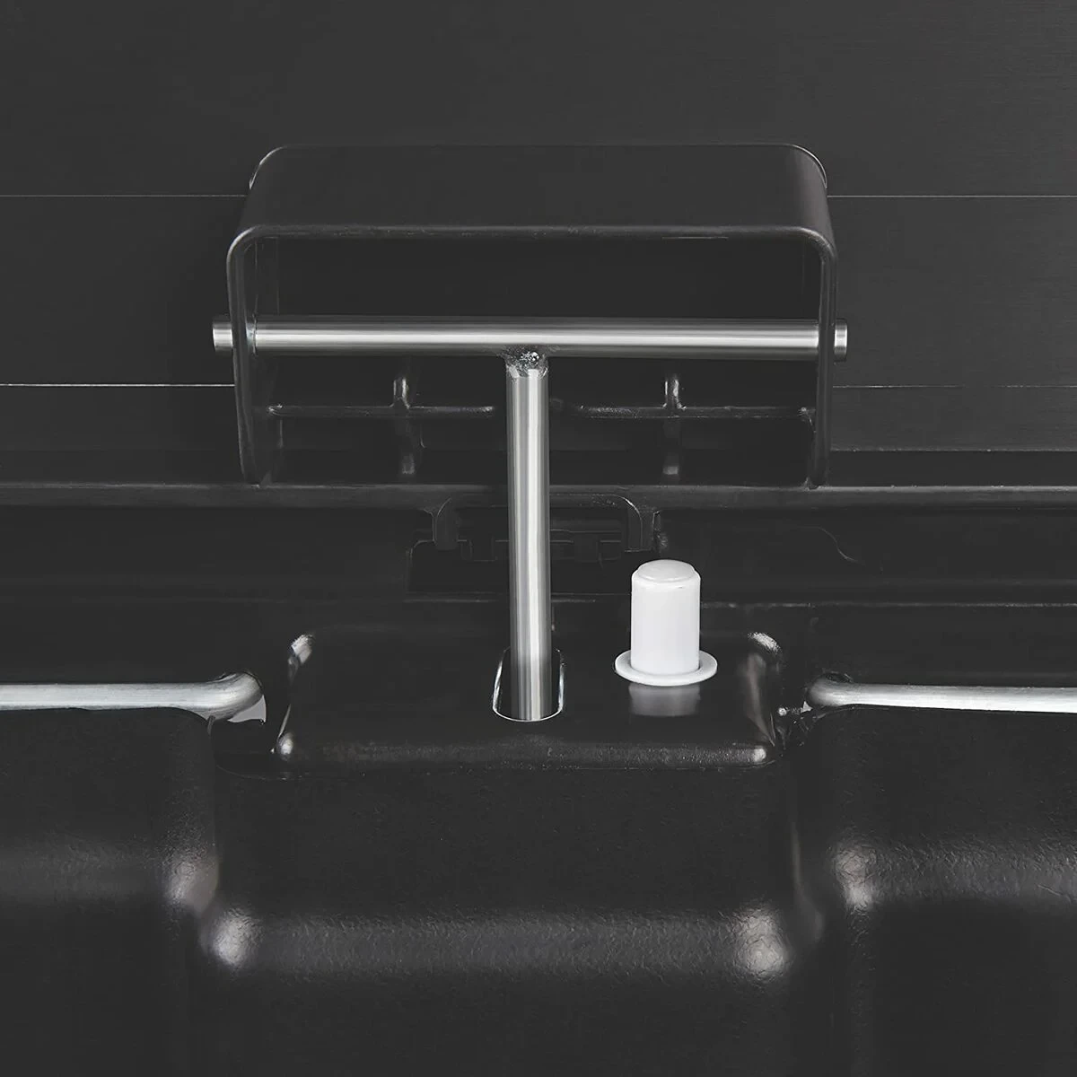 Cubo para la Basura Rubbermaid TAPA BASCULANTE Blanco Negro Plástico 25 L