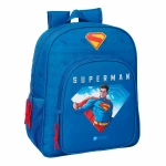 Mochila Escolar Superman Azul 32 x 38 x 12 cm