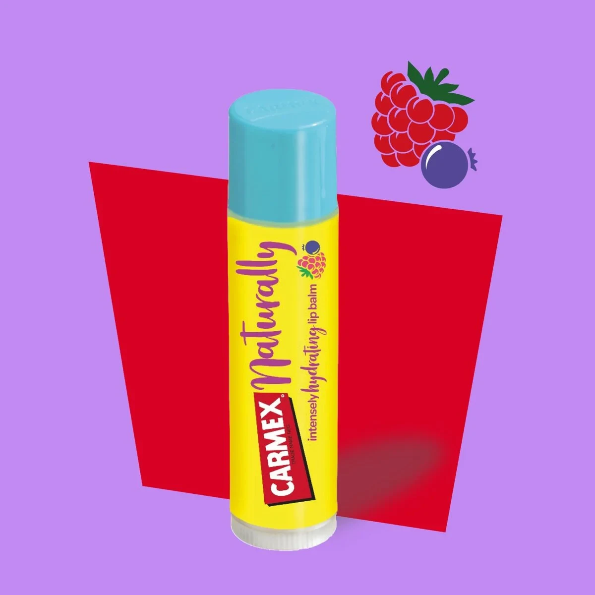 Bálsamo Hidratante Carmex Hi Anti-Age Transparente Frutos rojos Stick Voluminizador labial