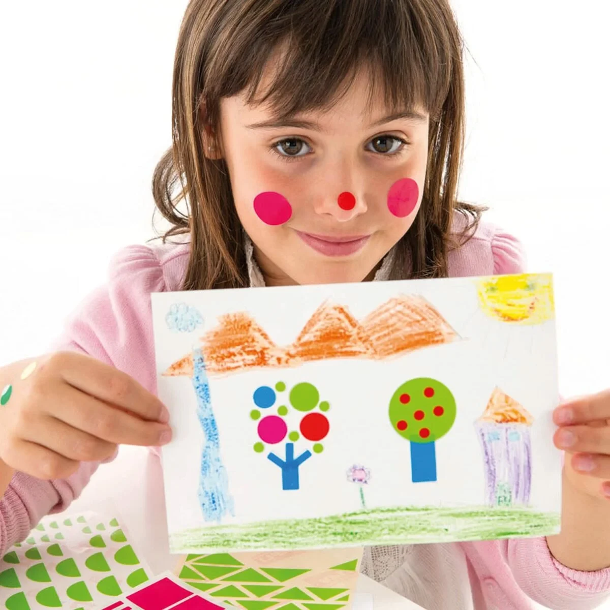 Pegatinas Apli Azul Redondo