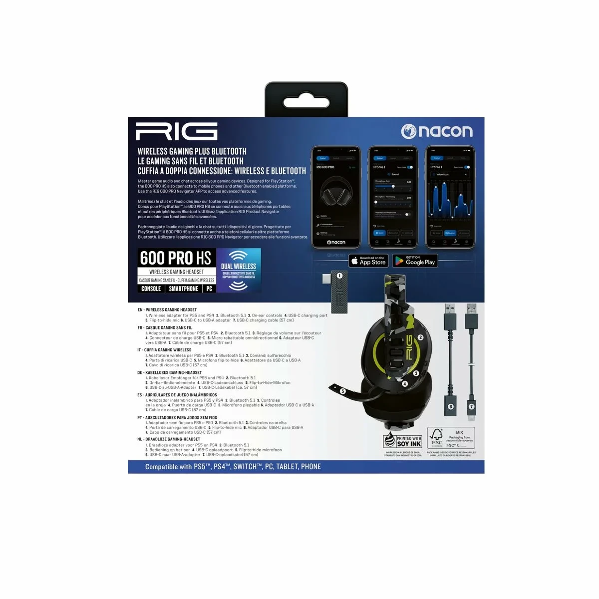 Auriculares Nacon RIG600PROHSACID