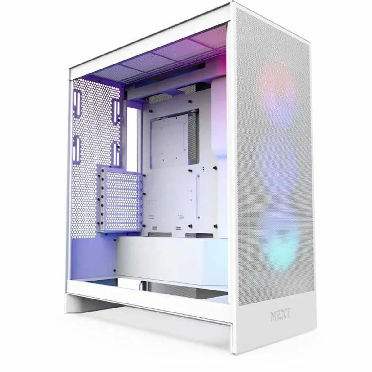 Caja Semitorre ATX NZXT H7 Flow RGB Midi Blanco