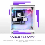 Caja Semitorre ATX NZXT H7 Flow RGB Midi Blanco