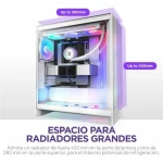Caja Semitorre ATX NZXT H7 Flow RGB Midi Blanco