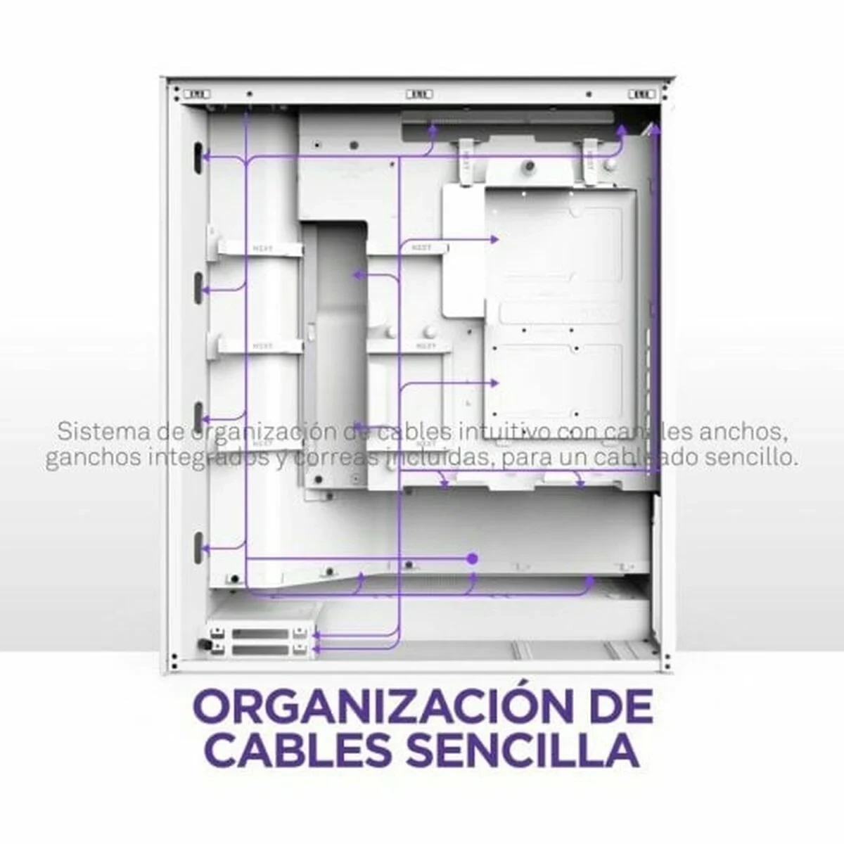 Caja Semitorre ATX NZXT H7 Flow RGB Midi Blanco