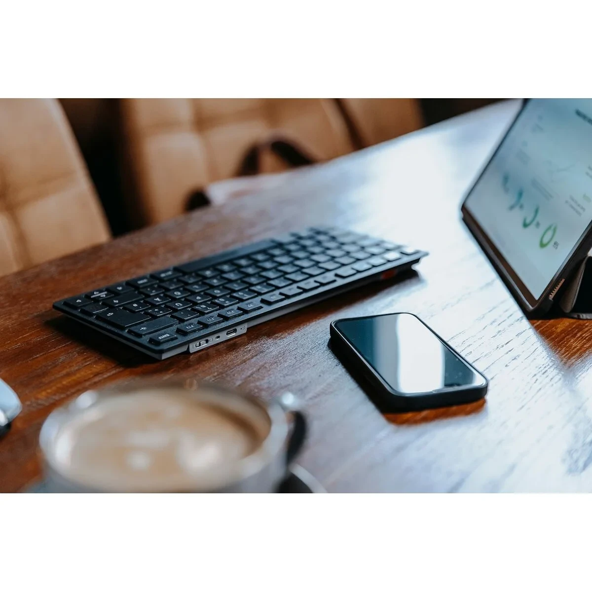 Teclado Cherry KW 9200 MINI Qwerty Español Negro