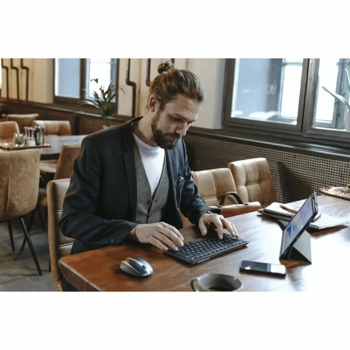 Teclado Cherry KW 9200 MINI Qwerty Español Negro