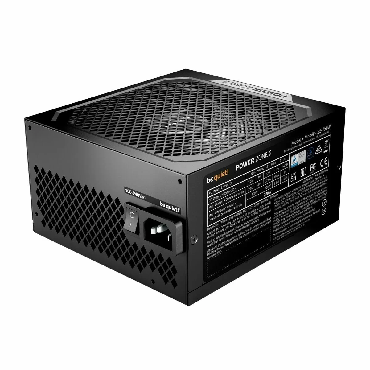 Fuente de Alimentación Be Quiet! BP006EU ATX 750 W 80 PLUS Platinum