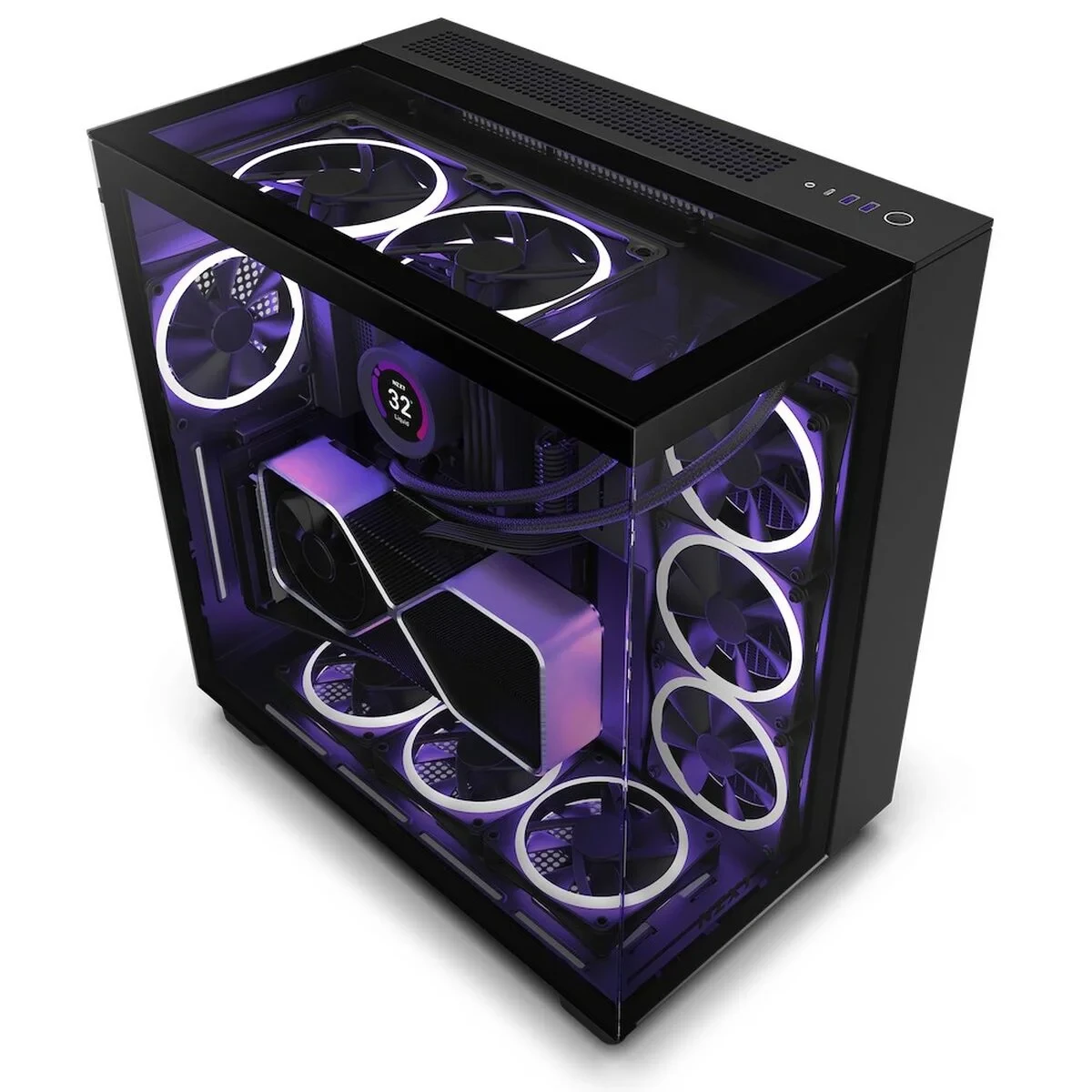 Caja Semitorre ATX NZXT H9 Elite Negro