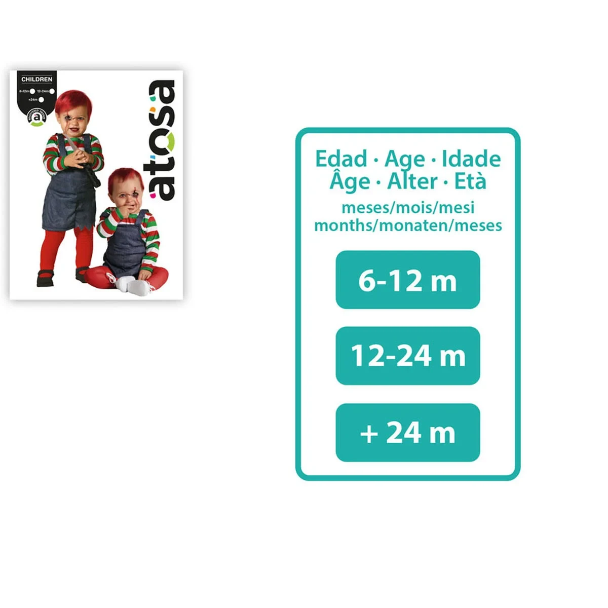 Disfraz para Bebés Muñeca Sangrienta Halloween