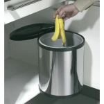 Cubo de basura Hailo Compact-Box Acero 15 L Negro Gris Integrable