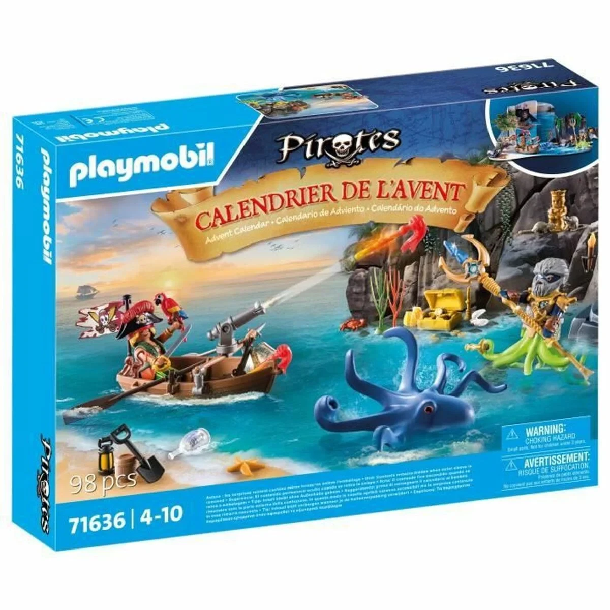 Calendario de Adviento Playmobil 71636 Pirate Advent Calendar Plástico