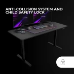 Mesa de Escritorio Mars Gaming MGDERGOPRO160 Negro 160 x 60 cm