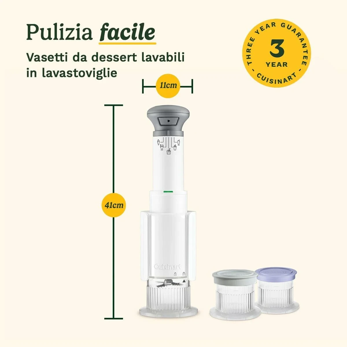Heladera Cuisinart ICEFD10E Blanco Plástico 1 L 3,3 L 1L