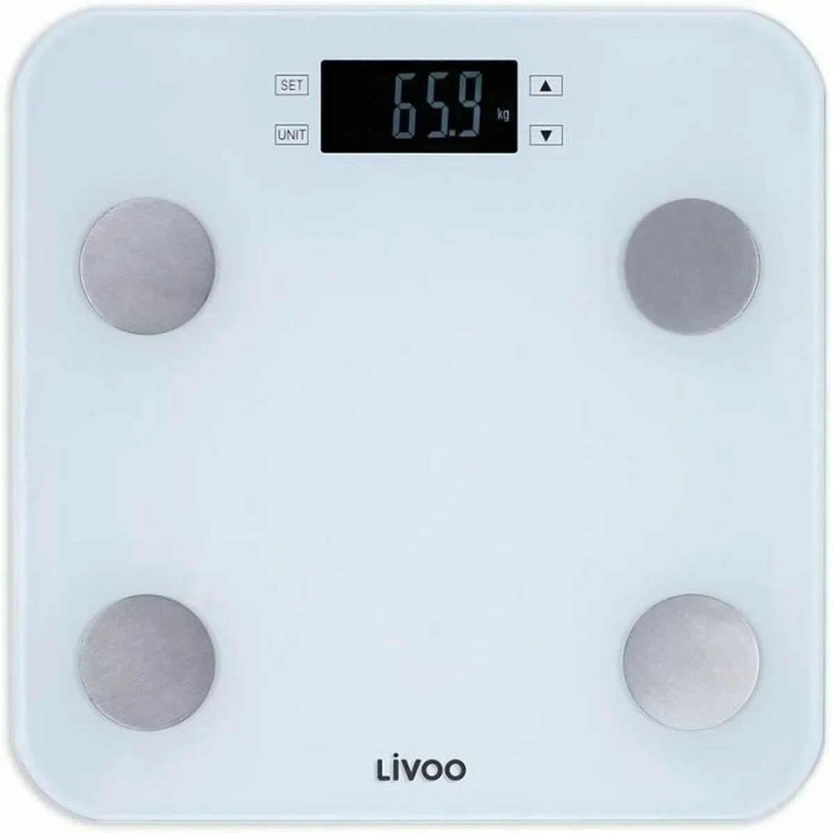 Báscula Digital de Baño Livoo DOM427W Blanco Cristal Templado 180 kg