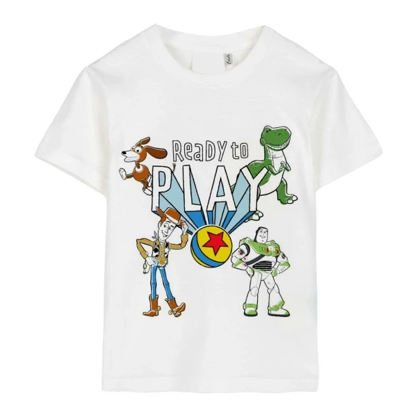 Camiseta de Manga Corta Infantil Toy Story Blanco