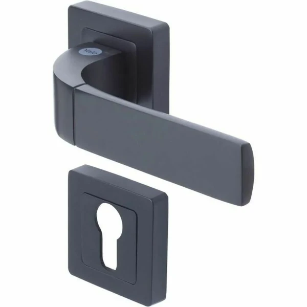 Tirador para puerta Yale YPP7-B-PE Bologna Negro Aluminio