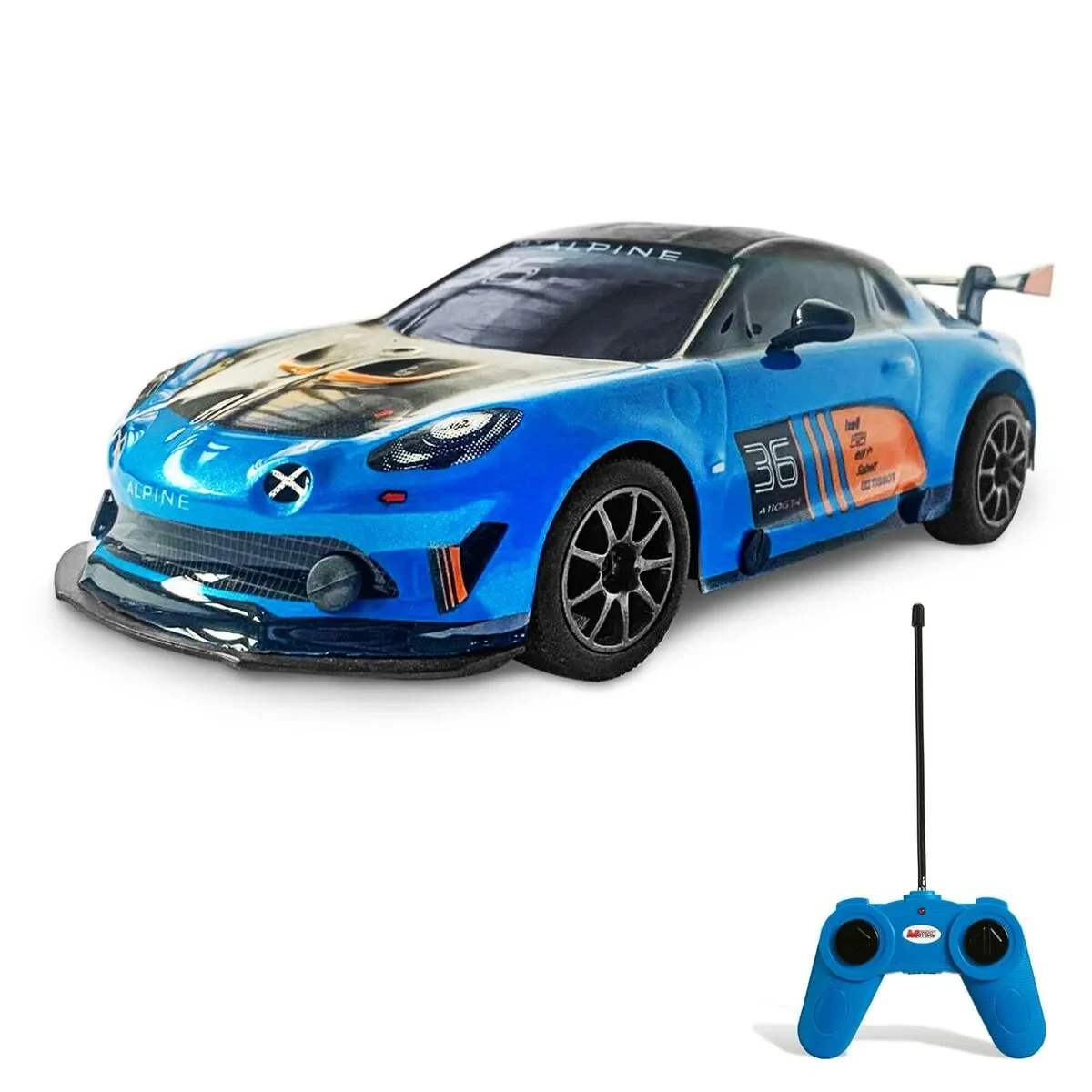 Coche Radio Control Mondo Alpine A110 GT4 Azul Turquesa
