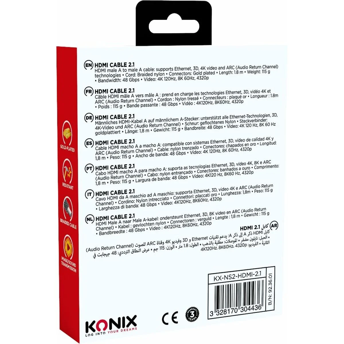 Cable HDMI KONIX
