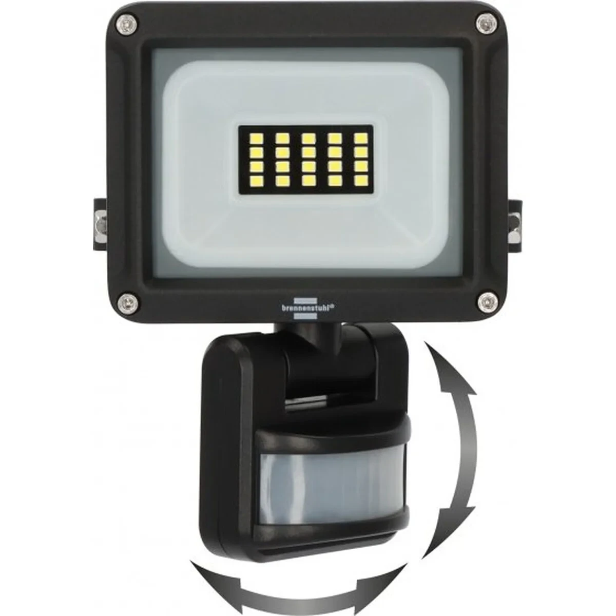 Foco LED Brennenstuhl JARO D 10 W 1150 Lm Negro Detector de Movimiento (6500 K)
