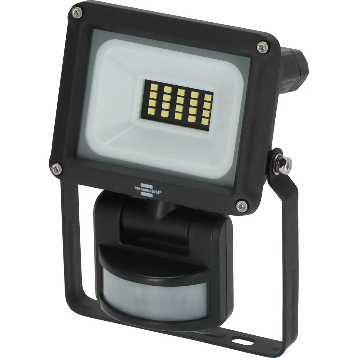 Foco LED Brennenstuhl JARO D 10 W 1150 Lm Negro Detector de Movimiento (6500 K)