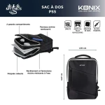 Mochila Escolar KONIX Negro