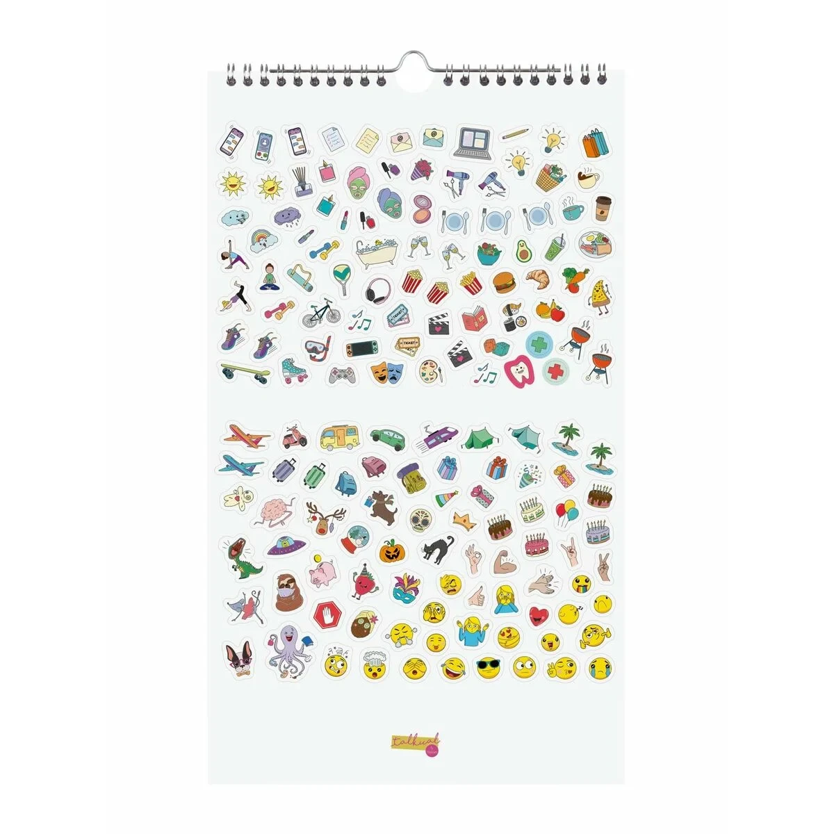 Calendario de pared Finocam Basic Multicolor Papel 2026 21 x 36 cm