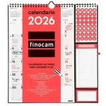 Calendario de pared Finocam Plus Papel 2026 21,5 x 32,5 cm