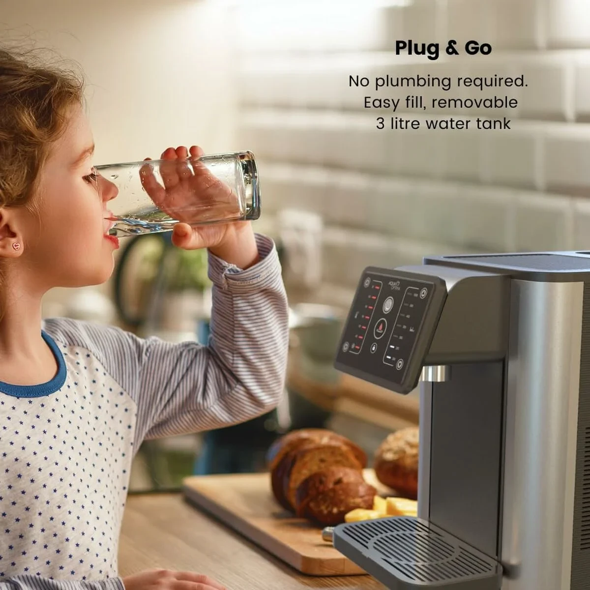 Dispensador de Agua Aqua Optima STAUR001 Negro Plástico