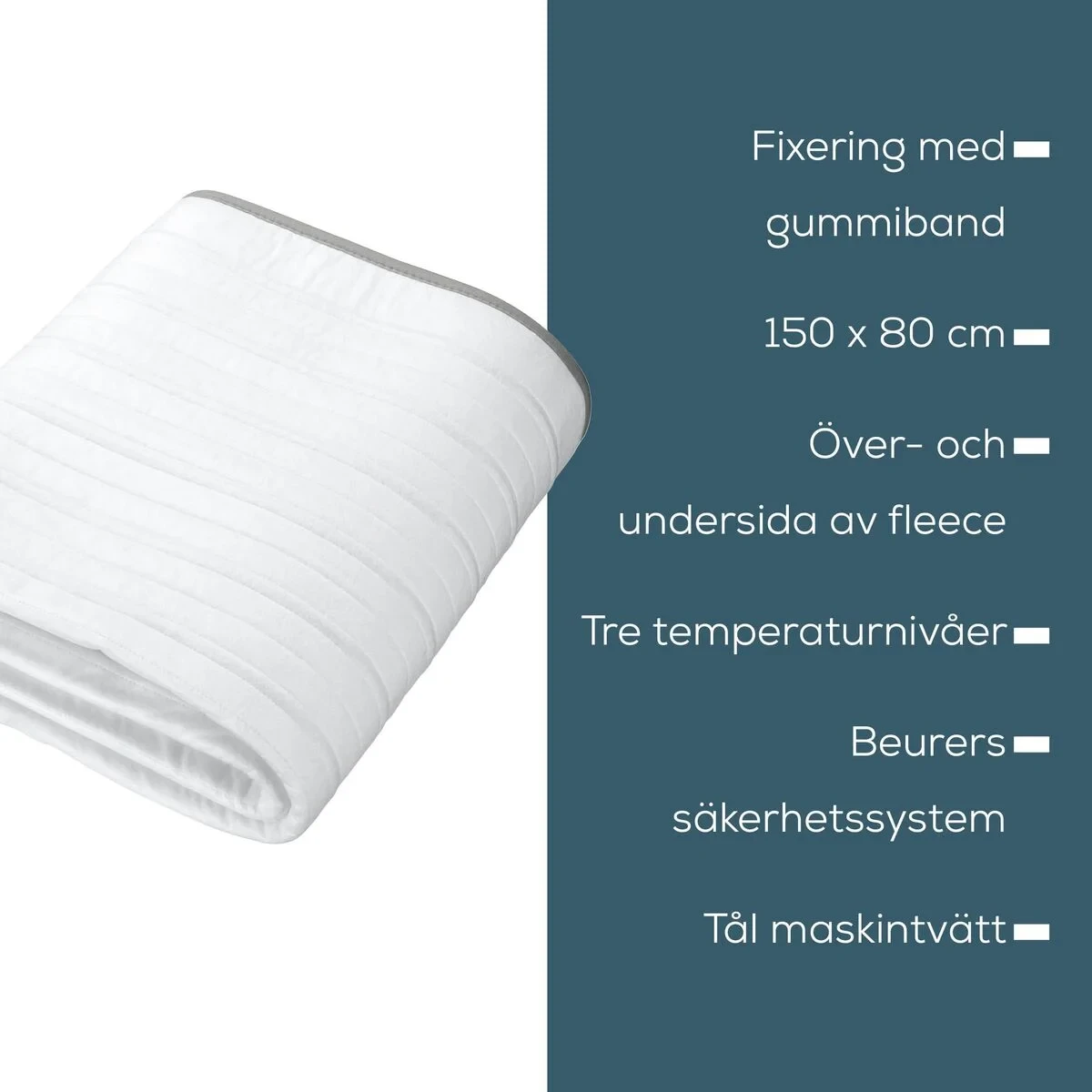 Manta Eléctrica Beurer TS17 150 x 80 cm Blanco Gris 100 % poliéster 65 W