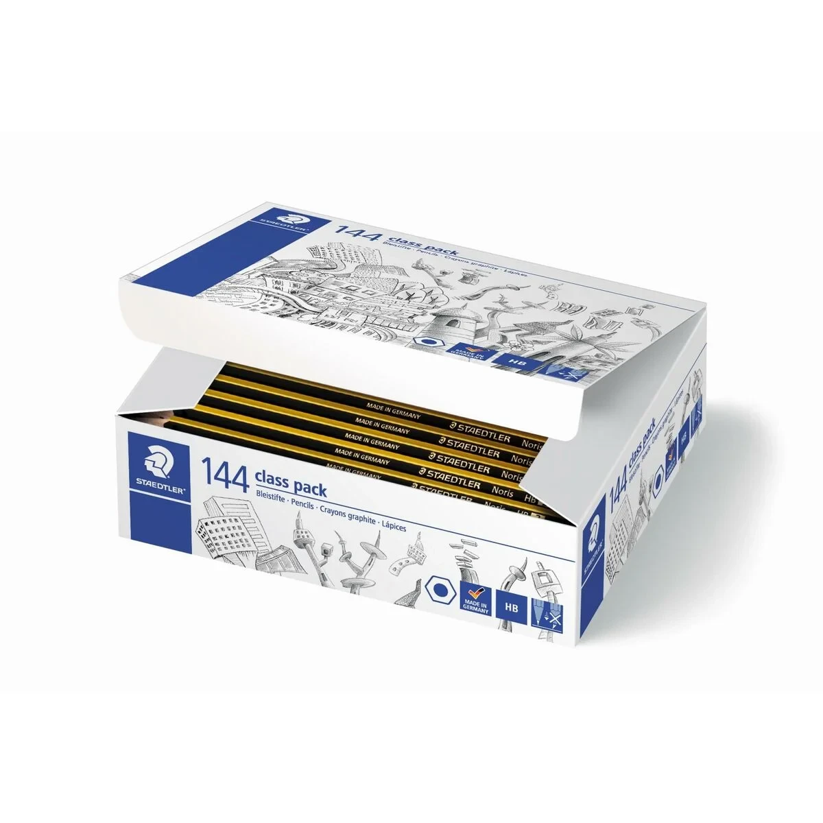 Set de Lápices Staedtler NORIS HB Hexagonal HB 144 Piezas (7 Unidades)