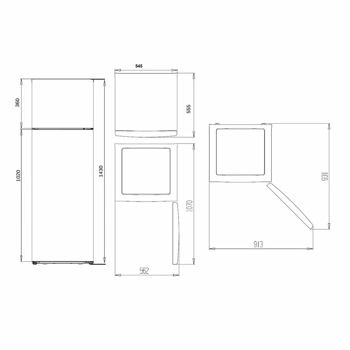 Frigorífico combinado Aspes AF145503E   143 206 L Blanco