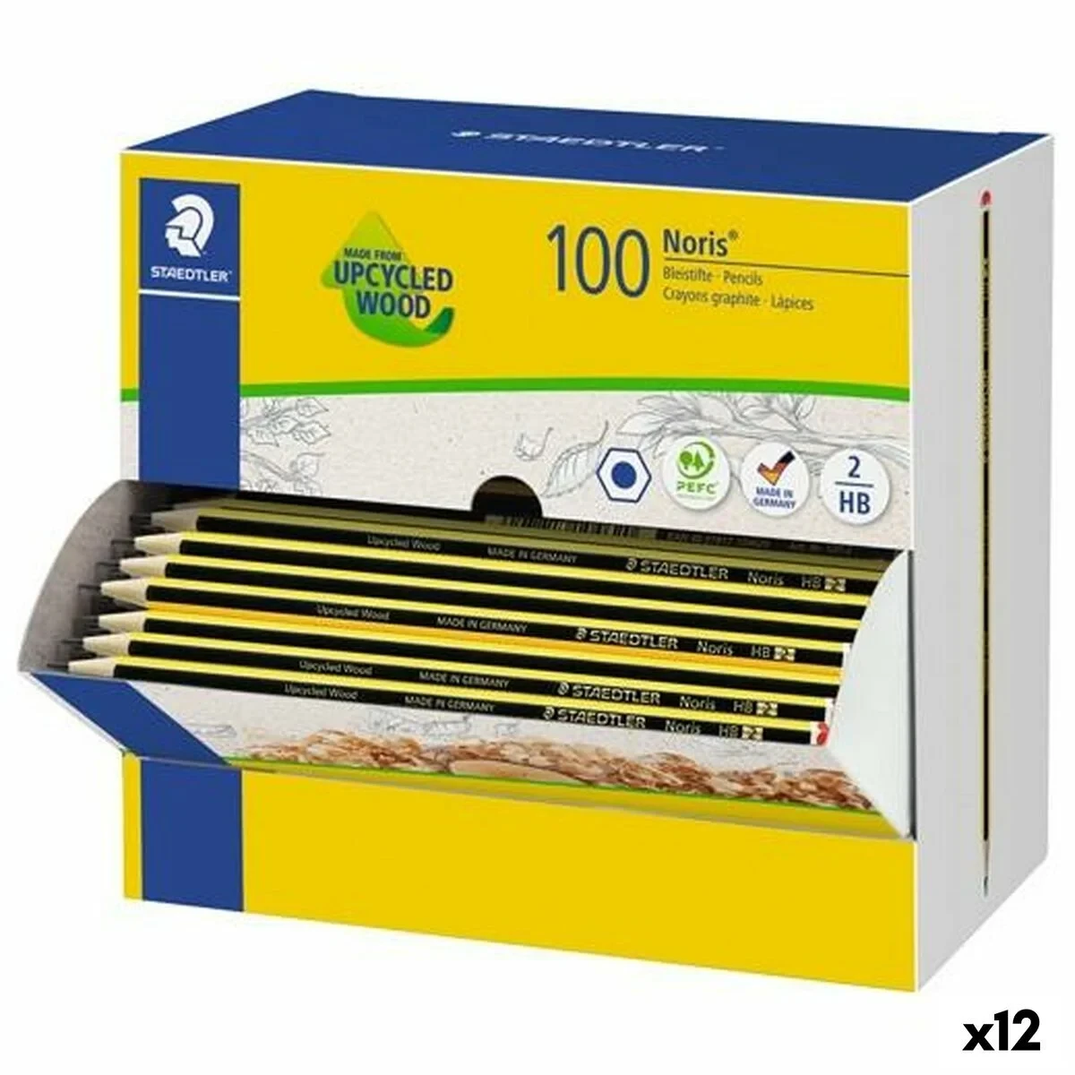 Set de Lápices Staedtler NORIS 120-2 HB Hexagonal HB 100 Piezas (12 Unidades)