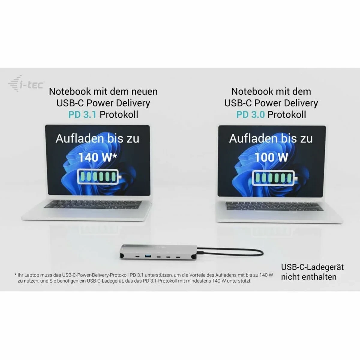 Hub USB i-Tec C31NANOTRIPLEDOCKPD Gris