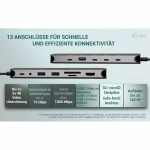 Hub USB i-Tec C31NANOTRIPLEDOCKPD Gris