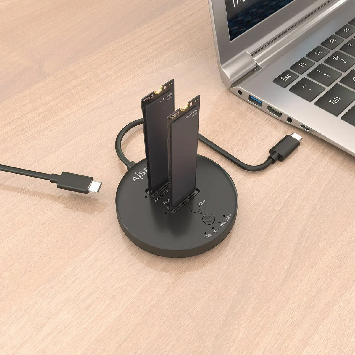 Base de carga Aisens ASDS-2M2N05-BK Negro