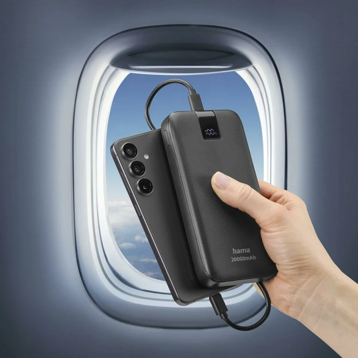 Batería para Portátil Hama 00201719 Antracita 20000 mAh