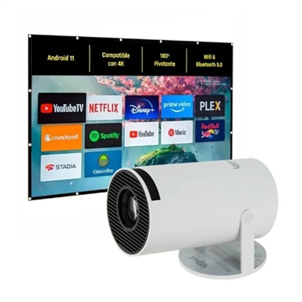Proyector iggual Pack mini proyector + pantalla 120" plegabl HD 1280 x 720 px