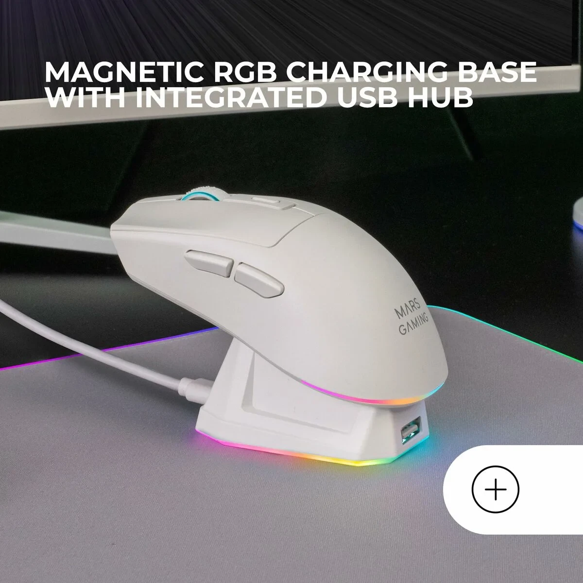 Ratón Gaming Mars Gaming MMT3W Blanco