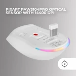 Ratón Gaming Mars Gaming MMT3W Blanco