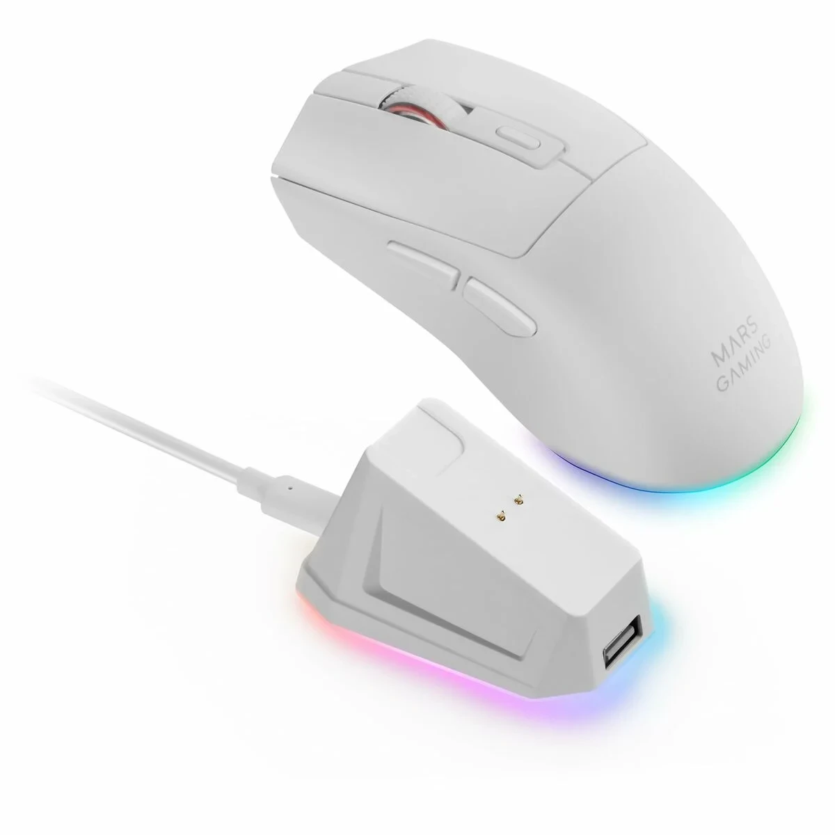 Ratón Gaming Mars Gaming MMT3W Blanco